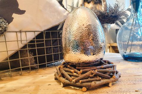 Deko Osterei mit Holzkranz 0